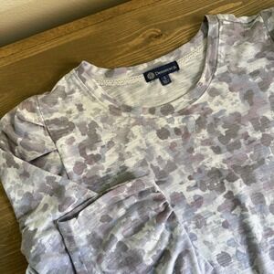 Democracy Womens Large Watercolor Long Sleeve‎ Shirt Top Pullover